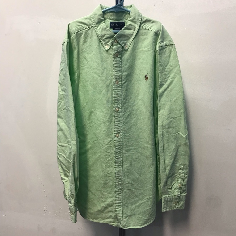 POLO Ralph Lauren Green Cotton Shirt - Size 18